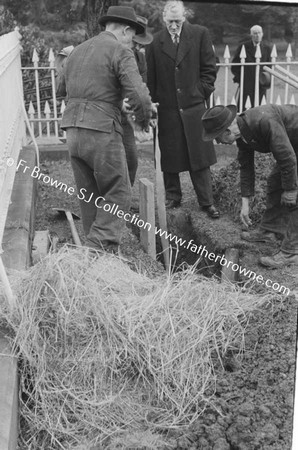 FUNERAL  MEN CARRYING COFFIN IN GRAVEYARD JESUIT PLOT